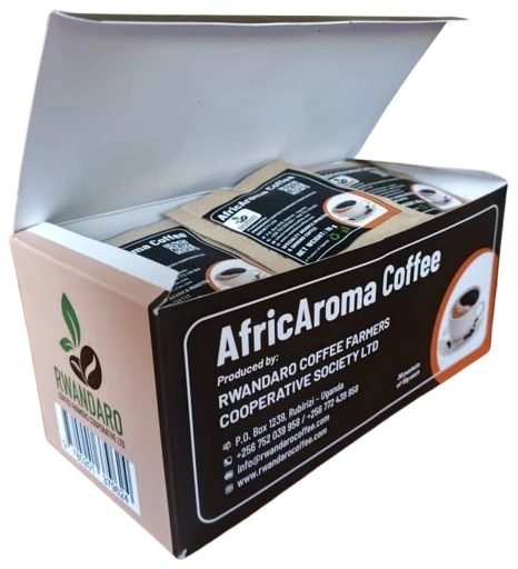 AfricAroma Ground Coffee – Carton of 36 sachets (10 g each)