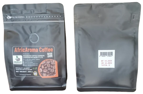 AfricAroma Roasted Coffee Beans – 250 g packet