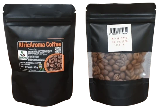 AfricAroma Roasted Coffee Beans – 50 g packet